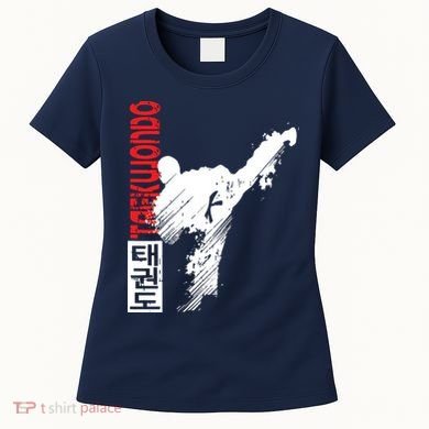 Taekwondo Martial Art Distressed Style Kick Tee Women's T-Shirt