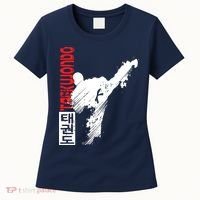 Taekwondo Martial Art Distressed Style Kick Tee Women's T-Shirt thumb 0