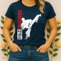Taekwondo Martial Art Distressed Style Kick Tee Women's T-Shirt thumb 2