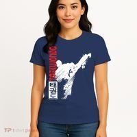 Taekwondo Martial Art Distressed Style Kick Tee Women's T-Shirt thumb 4