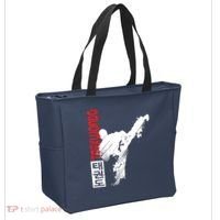 Taekwondo Martial Art Distressed Style Kick Tee Tote Bag thumb 2