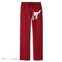 Taekwondo Martial Art Distressed Style Kick Tee Men's Flannel Plaid Pajama Pants thumb 0