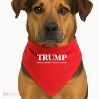 Trump Make America Great Again Trump 2024 Patriotic USA-Made Doggie Bandana thumb 1