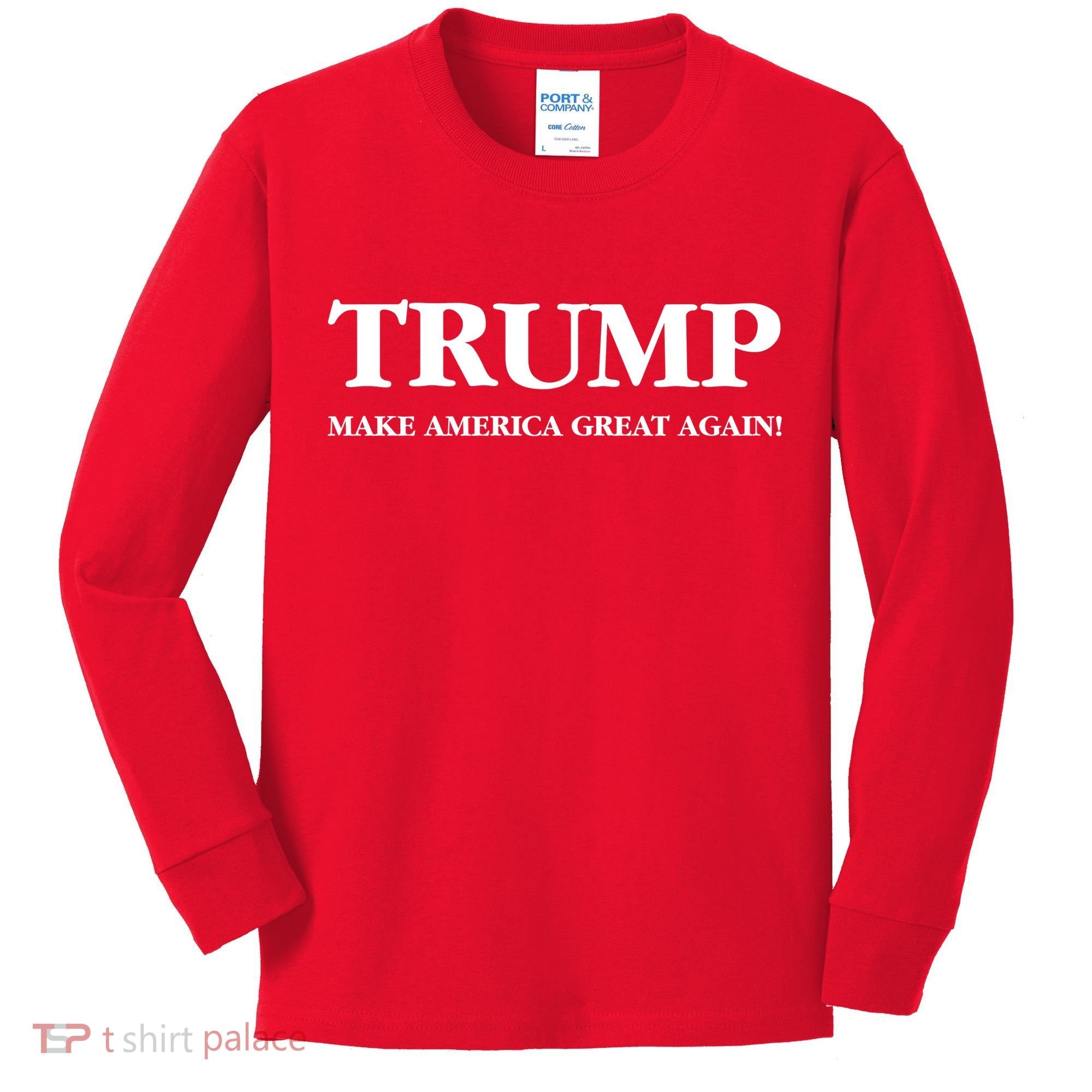 Trump Make America Great Again Trump 2024 Patriotic Kids Long Sleeve Shirt