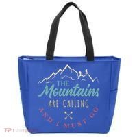The Mountains Are Calling And I Must Go Gift Camping Gift Tote Bag thumb 0