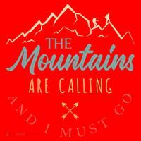 The Mountains Are Calling And I Must Go Gift Camping Gift Santa Hat thumb 1