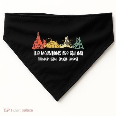 The Mountains Are Calling Space Splash Thunder Everest USA-Made Doggie Bandana