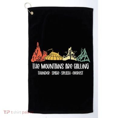 The Mountains Are Calling Space Splash Thunder Everest Golf Towel