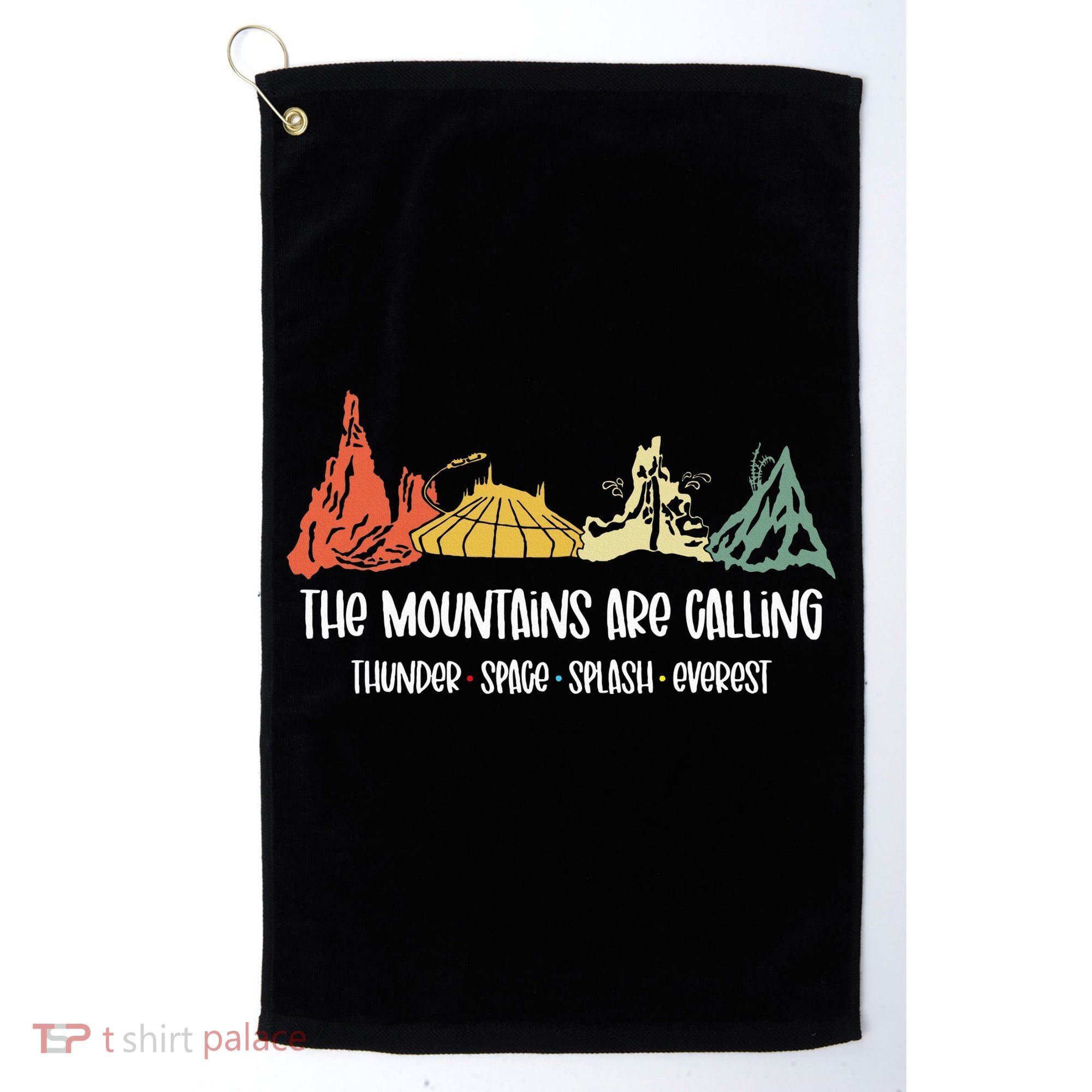 The Mountains Are Calling Space Splash Thunder Everest Golf Towel