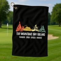 The Mountains Are Calling Space Splash Thunder Everest Golf Towel thumb 1