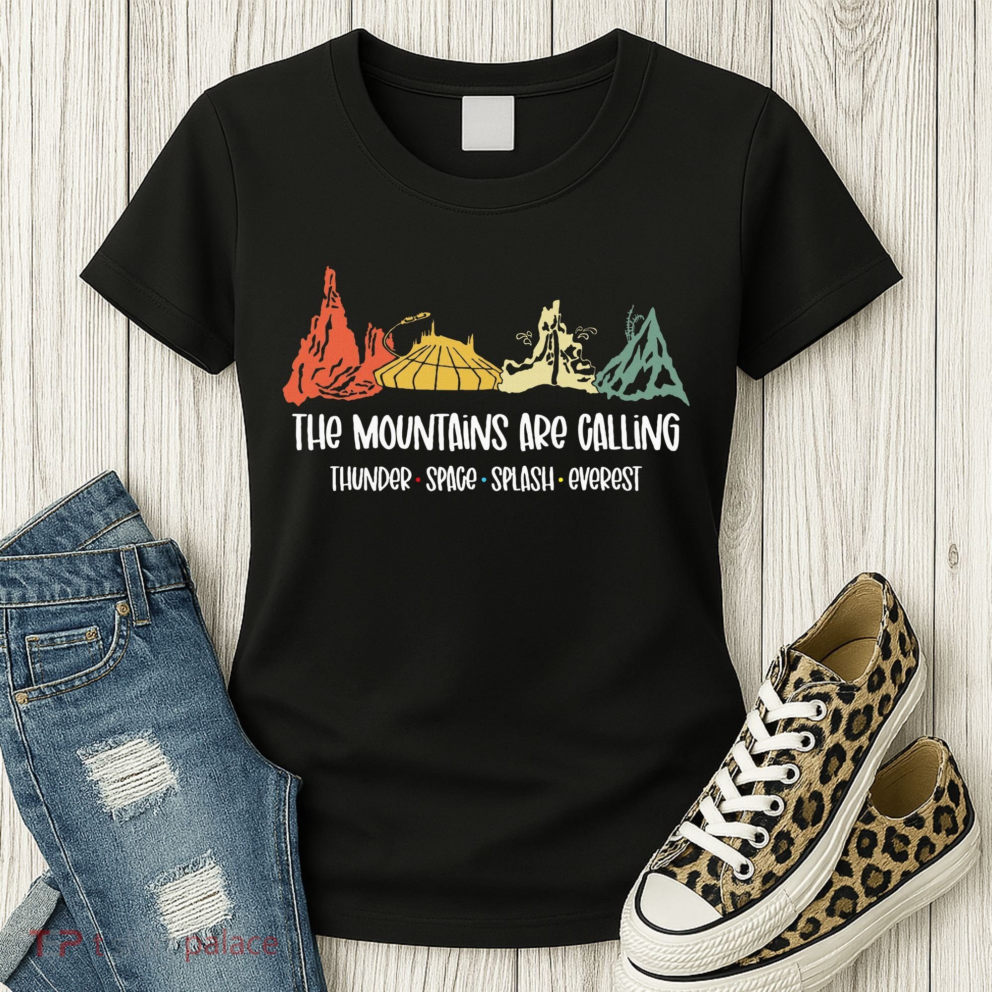 The Mountains Are Calling Space Splash Thunder Everest Women's T-Shirt