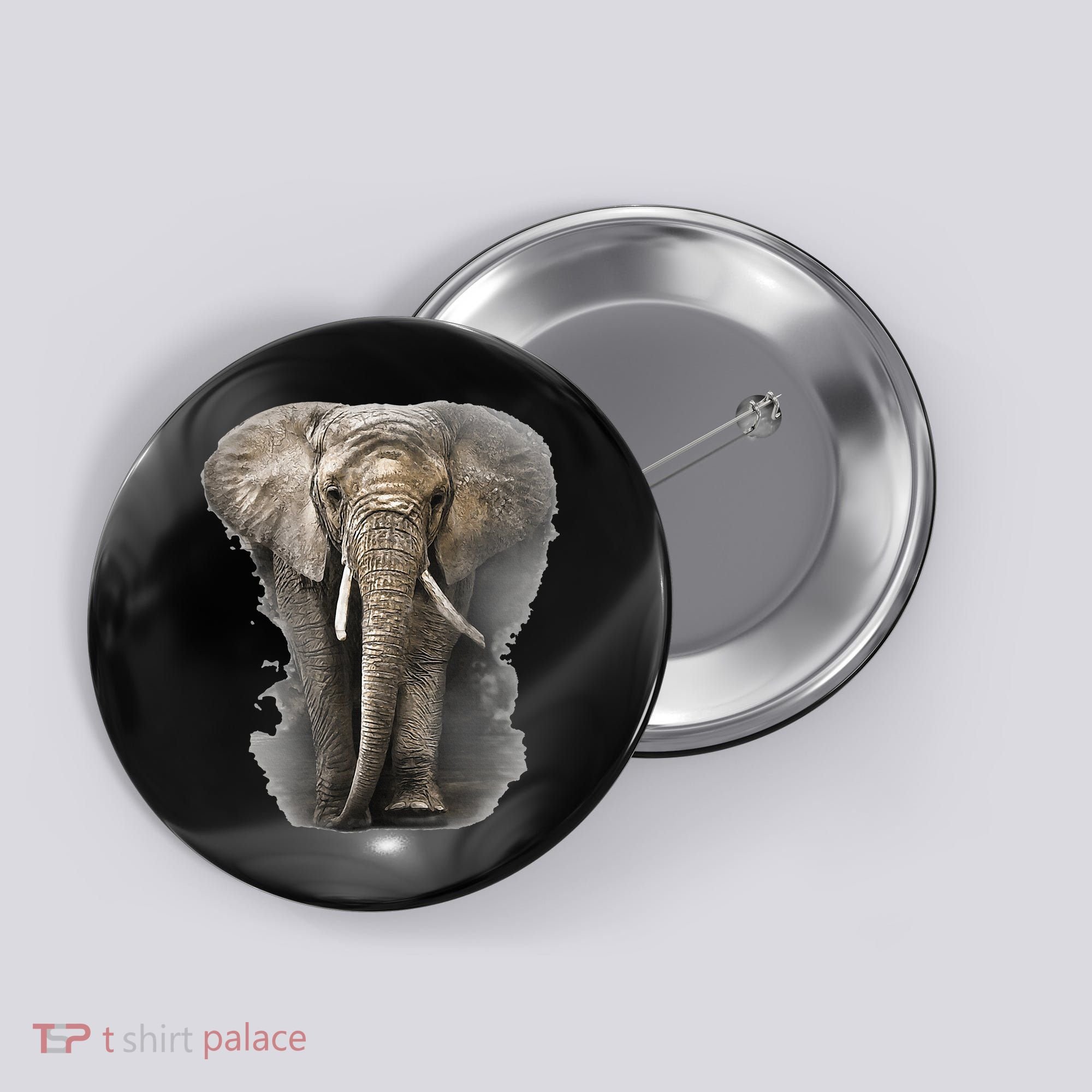 The Mountain African Elephant Button