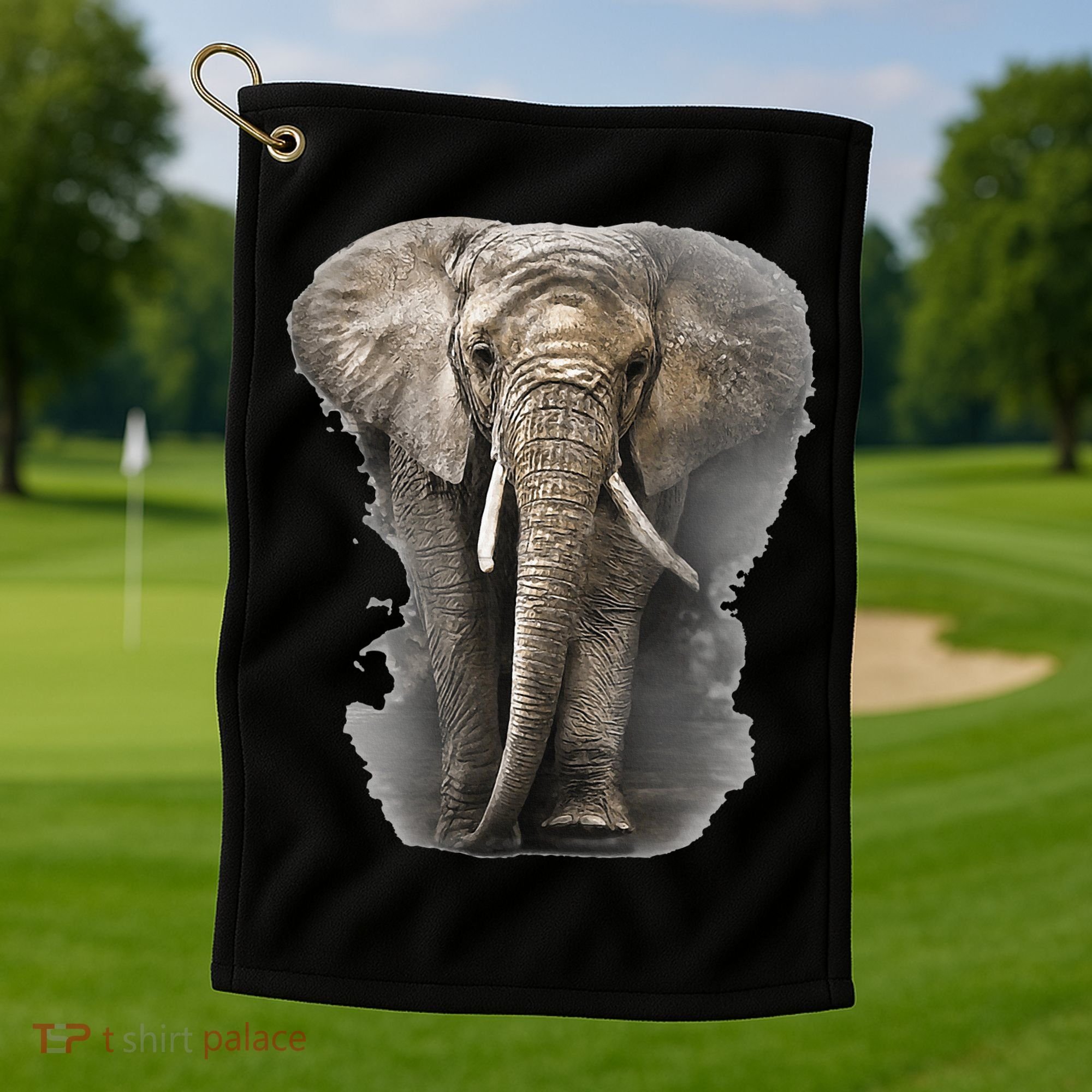 The Mountain African Elephant Golf Towel
