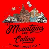 The Mountains Are Calling And I Must Go Rides Space Thunder Splash Adventure Santa Hat thumb 1