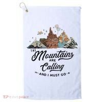 The Mountains Are Calling And I Must Go Rides Space Thunder Splash Adventure Golf Towel thumb 0