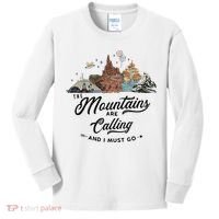 The Mountains Are Calling And I Must Go Rides Space Thunder Splash Adventure Kids Long Sleeve Shirt thumb 0