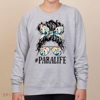 Teacher Messy Bun Paraprofessional Life Women's Sweatshirt thumb 0