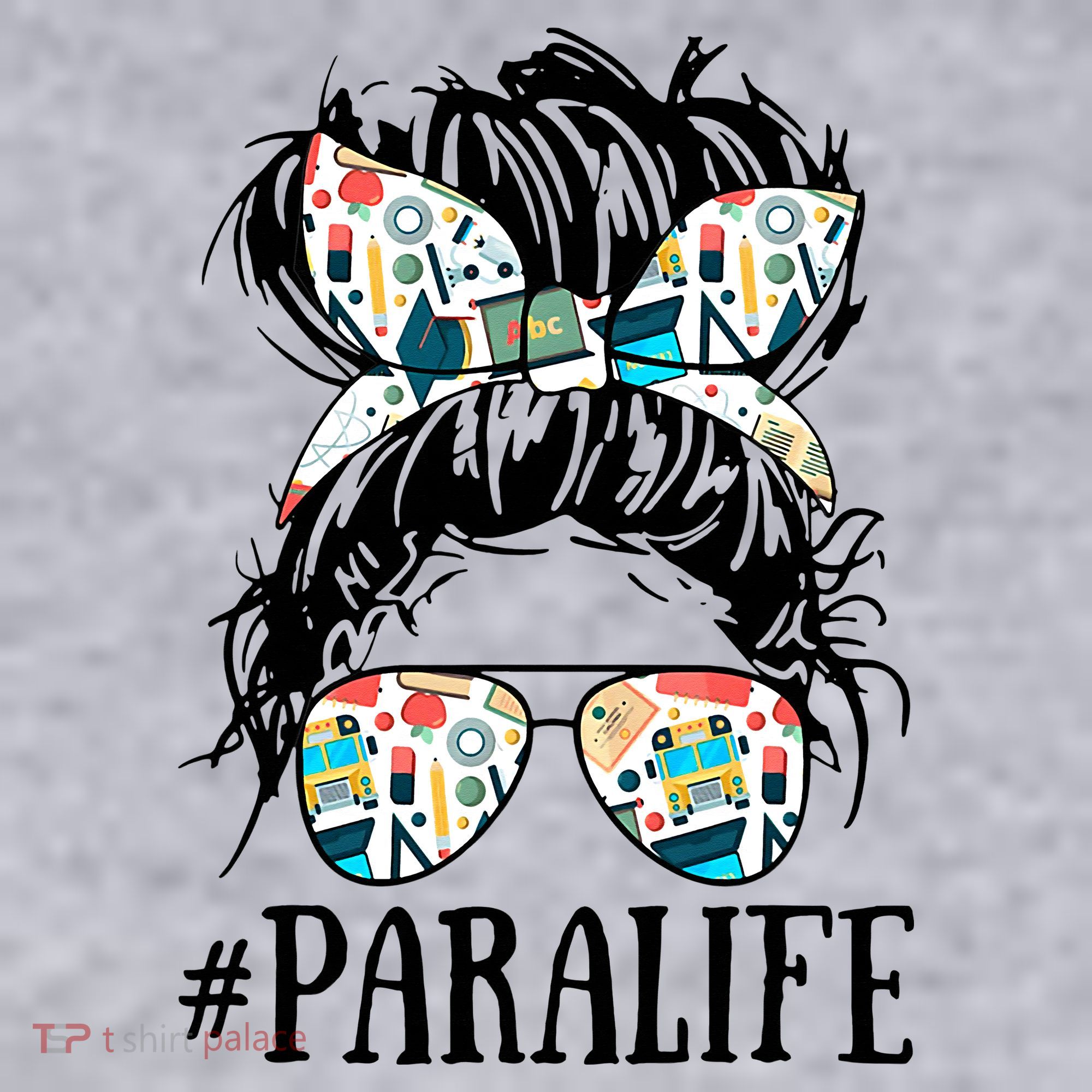 Teacher Messy Bun Paraprofessional Life Women's Sweatshirt