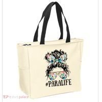 Teacher Messy Bun Paraprofessional Life Tote Bag thumb 2