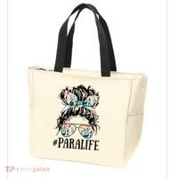 Teacher Messy Bun Paraprofessional Life Tote Bag thumb 3