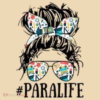 Teacher Messy Bun Paraprofessional Life Tote Bag thumb 4