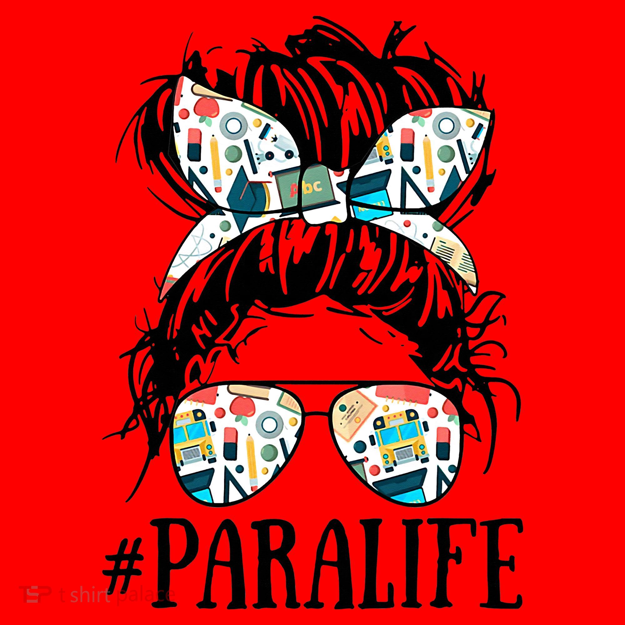Teacher Messy Bun Paraprofessional Life Santa Hat