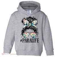 Teacher Messy Bun Paraprofessional Life Toddler Hoodie thumb 0