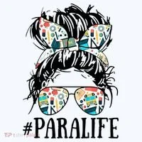 Teacher Messy Bun Paraprofessional Life Long Sleeve Shirt thumb 2