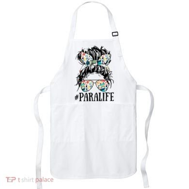 Teacher Messy Bun Paraprofessional Life Apron