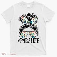 Teacher Messy Bun Paraprofessional Life T-Shirt thumb 0
