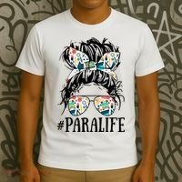 Teacher Messy Bun Paraprofessional Life T-Shirt thumb 3