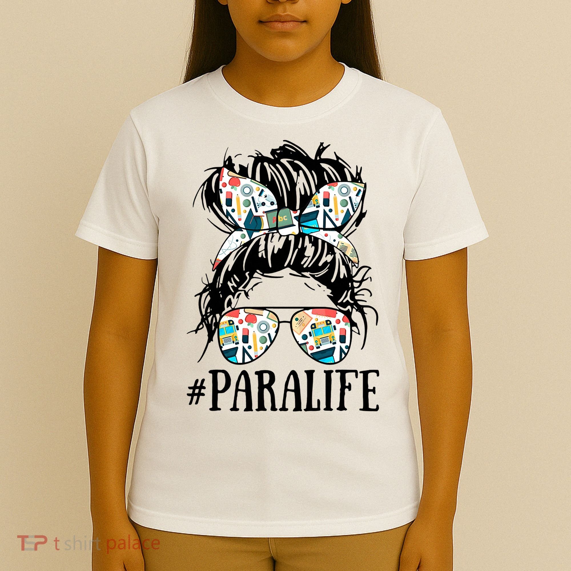 Teacher Messy Bun Paraprofessional Life T-Shirt