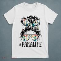 Teacher Messy Bun Paraprofessional Life T-Shirt thumb 5