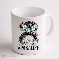 Teacher Messy Bun Paraprofessional Life Coffee Mug thumb 1