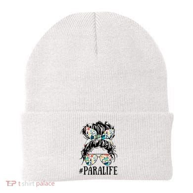 Teacher Messy Bun Paraprofessional Life Beanie