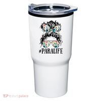 Teacher Messy Bun Paraprofessional Life Tumbler thumb 0