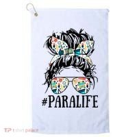 Teacher Messy Bun Paraprofessional Life Golf Towel thumb 0