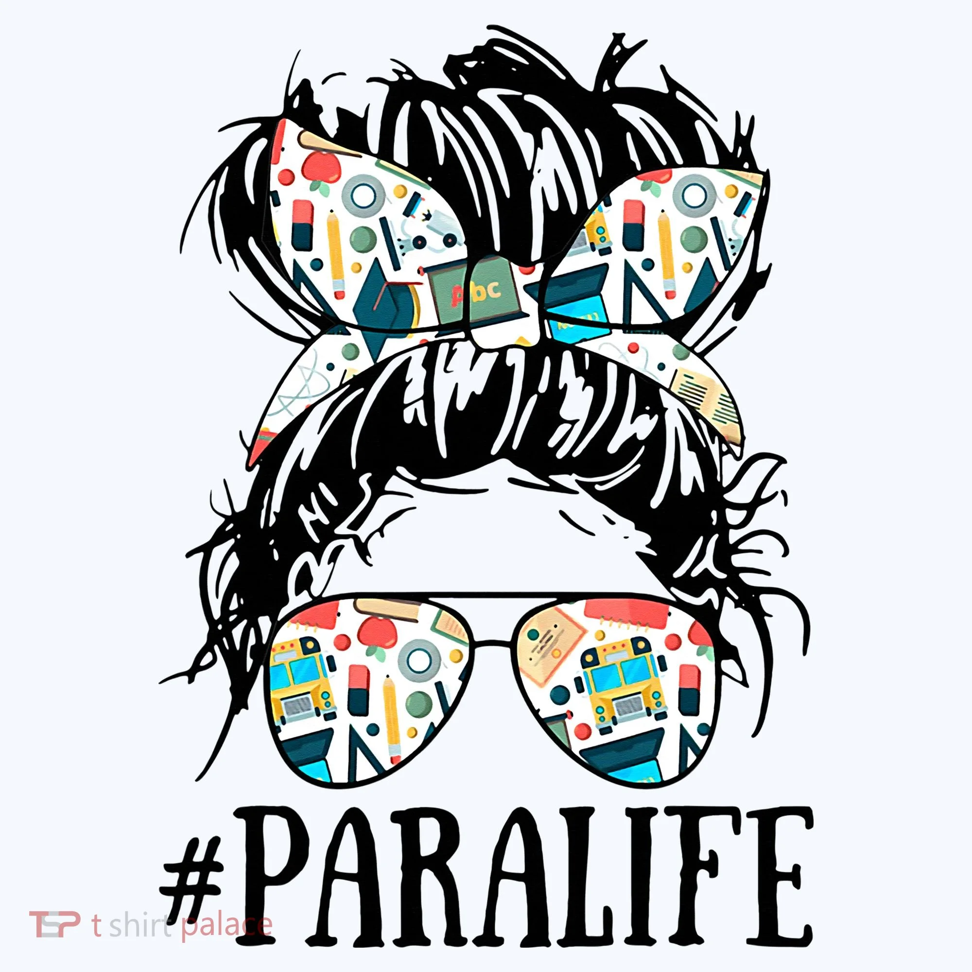 Teacher Messy Bun Paraprofessional Life Kids Sweatshirt
