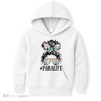 Teacher Messy Bun Paraprofessional Life Kids Hoodie thumb 0