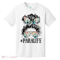 Teacher Messy Bun Paraprofessional Life Kids T-Shirt thumb 0