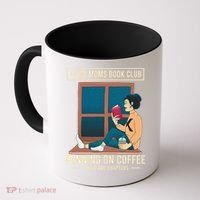 Tired Moms Book Club Coffee Chaos Chapters Funny Coffee Mug thumb 0