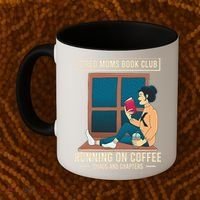Tired Moms Book Club Coffee Chaos Chapters Funny Coffee Mug thumb 2