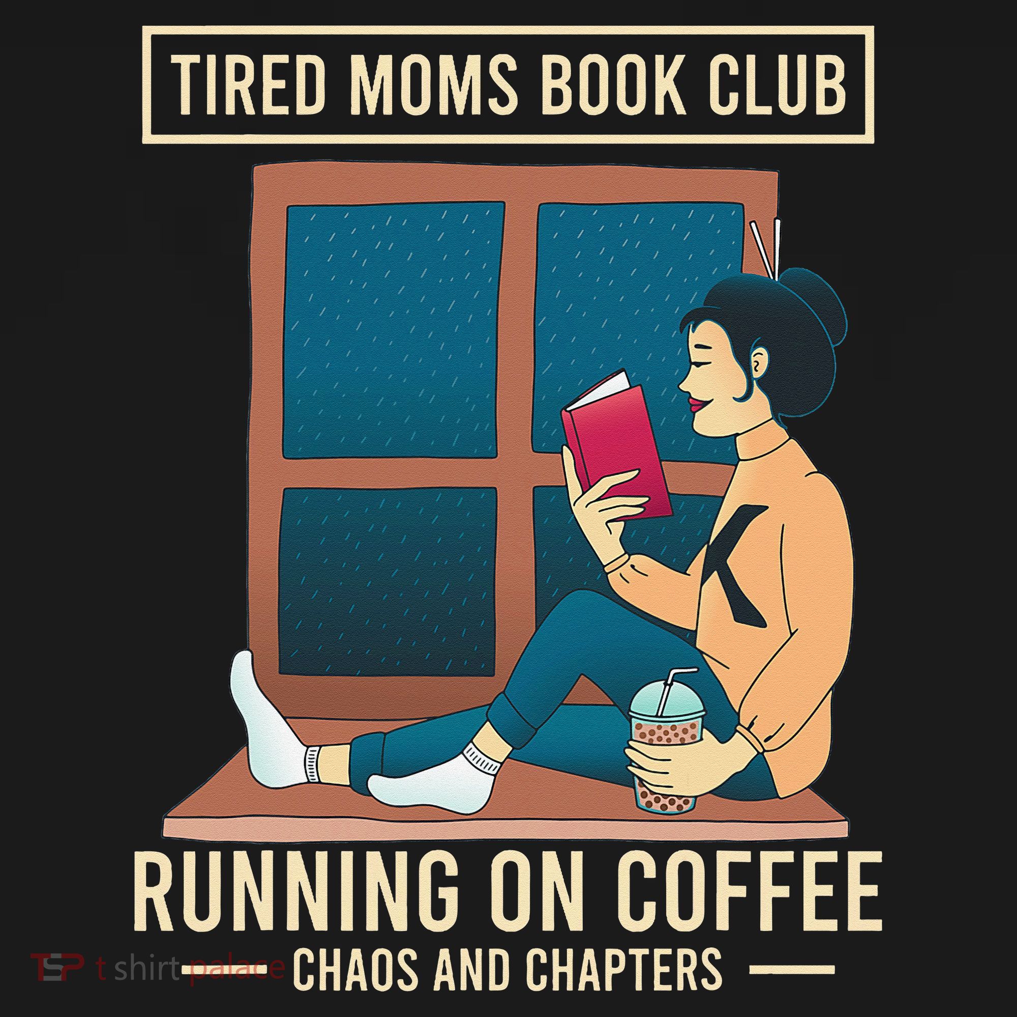 Tired Moms Book Club Coffee Chaos Chapters Funny Toddler Hoodie