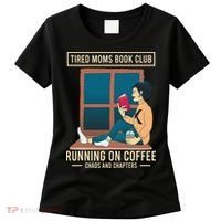 Tired Moms Book Club Coffee Chaos Chapters Funny Women's T-Shirt thumb 0