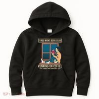 Tired Moms Book Club Coffee Chaos Chapters Funny Kids Hoodie thumb 0