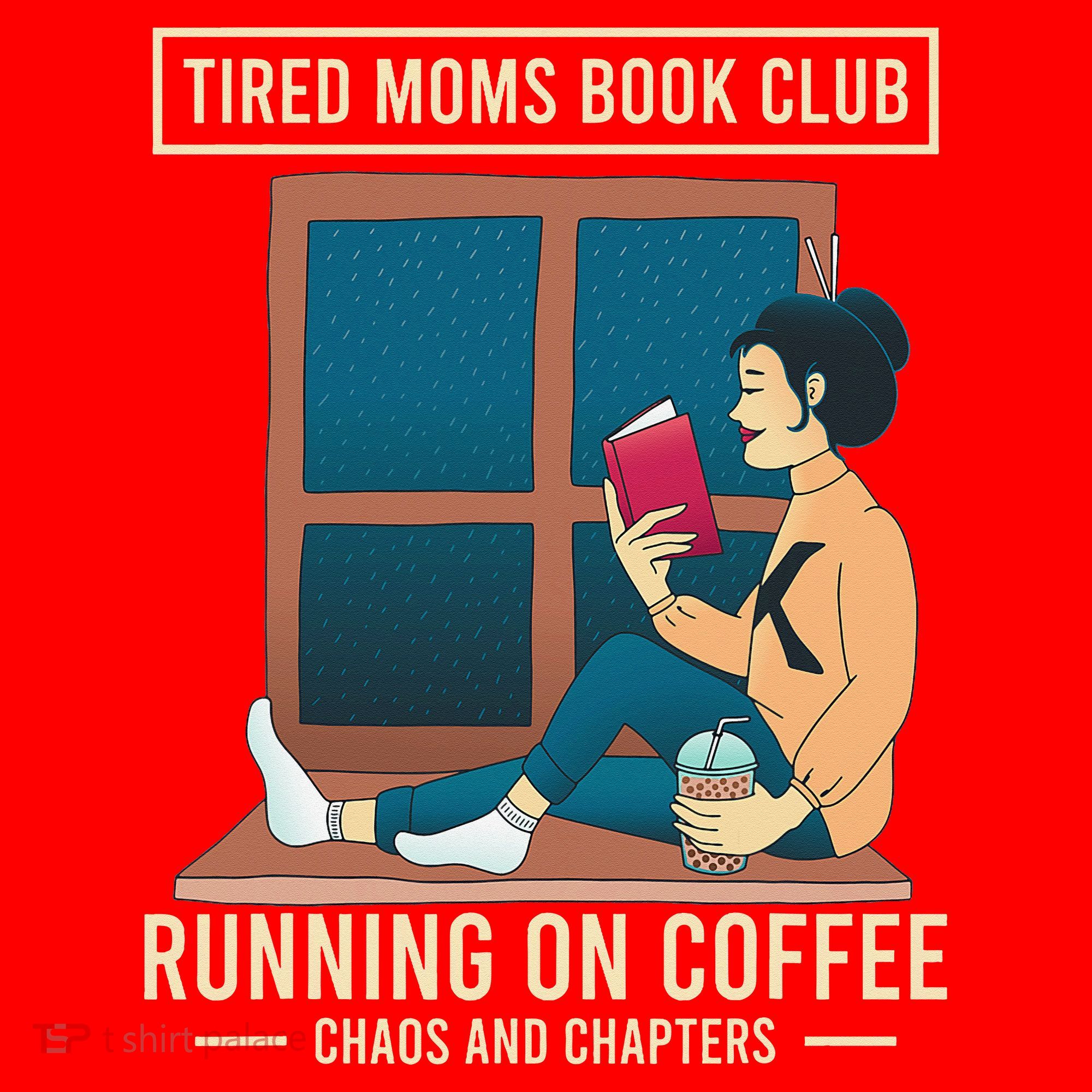 Tired Moms Book Club Coffee Chaos Chapters Funny Santa Hat