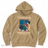 Tired Moms Book Club Coffee Chaos Chapters Funny Hoodie thumb 0