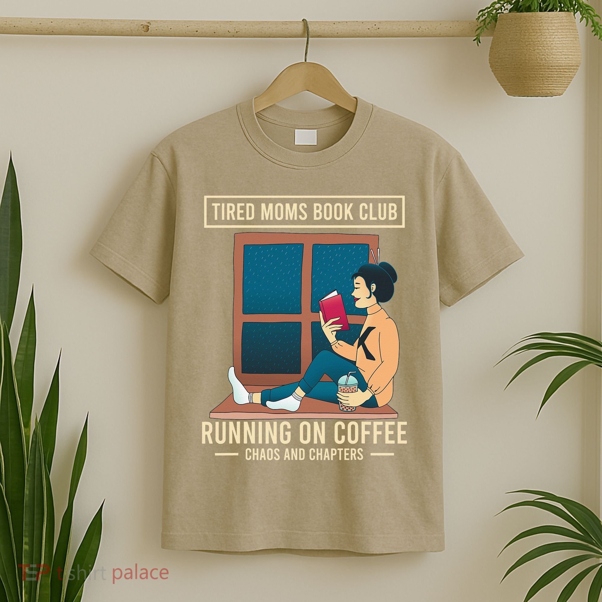 Tired Moms Book Club Coffee Chaos Chapters Funny T-Shirt