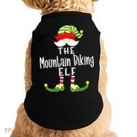 The Mountain Biking Elf Family Matching Group Christmas Doggie Tank thumb 0