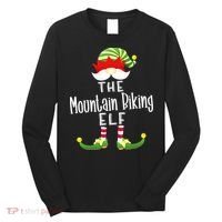 The Mountain Biking Elf Family Matching Group Christmas Long Sleeve Shirt thumb 0